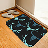 Skeleton Elk Bull Head Digital Printing Floor Mat Modern Bath Mats Nonwoven Memory Foam Novelty Bathroom