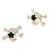 Skeleton Head Alloy Zircon Earrings