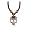 Skeleton Head Shaped Leather Necklace