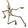 Skeleton Man Antique Coppery Necklace