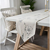 Sketch Flower Table Runner American Country Holiday Gift Tea Table Cloth Tv Cabinet Bed Flag