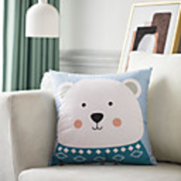 Skin-friendly Soft Short Plush Home Office Cartoons Pillow Case Cover Living Room Bedroom Sofa Cushion Cover Modern Sample Room Cushion Cover