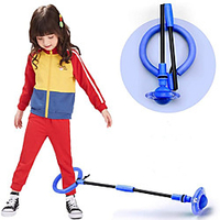 Skip Ball for Kids Foldable Ankle Skip Ball Colorful Fitness Jump Sports Swing Ball Fitness Fat Burning Jump Rope Game for Adults and Children miniinthebox