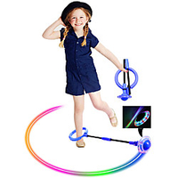 Skip Ball for Kids Foldable Ankle Skip Ball Flashing Jumping Ring Colorful Sports Swing Ball Fitness Fat Burning Jump Rope Game for Boy and Girl miniinthebox
