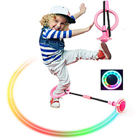 Skip Ball for Kids Foldable Ankle Sports Swing Ball Colorful Flashing Jump Rope Fat Burning Game for Children Boys and Girls miniinthebox