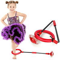 Skip It Ankle Toy Foldable Skip Ball Flash Jump Colorful Sports Swing Ball with Backpack Fitness Fat Burning Jump Rope Game for Boy and Girl (Red) miniinthebox