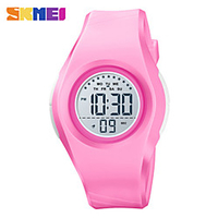 SKMEI Kids Digital Watch Digital Sporty Outdoor Water Resistant / Waterproof Digital Black Red Pink / Two Years / PU Leather / Calendar / date / day / Chronograph / Noctilucent