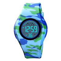 SKMEI Kids Digital Watch Quartz Modern Style Sporty Fashion Alarm Digital Blue Red Blushing Pink / One Year / Silicone / Calendar / date / day / Chronograph / Stopwatch