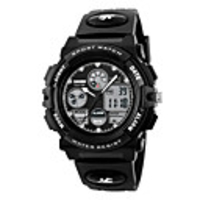 SKMEI Smartwatch Digital Modern Style Sporty Casual Water Resistant / Waterproof Analog - Digital Black / Yellow Black / Blue Black / Silicone / Large Dial