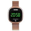 SKMEI Unisex Steel Band Watches Quartz Sporty Outdoor Water Resistant / Waterproof Digital Black Gold Silver / Stainless Steel / Calendar / date / day / Noctilucent / Large Dial