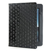 Skull Pattern PU Leather Case with Stand for iPad 2 (Black)