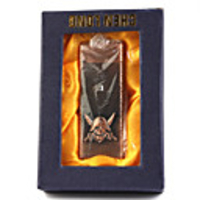 Skull Pattern Windproof Lighter Copper