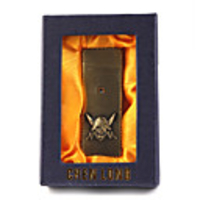 Skull Pattern Windproof Lighter Golden