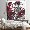 Skull Rose Wall Tapestry Art Decor Blanket Curtain Hanging Home Bedroom Living Room Decoration Polyester miniinthebox