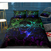 Skull Series 3-Piece Duvet Cover Set Hotel Bedding Sets Comforter Cover with Soft Lightweight Microfiber,  Include 1 Duvet Cover,  2 Pillowcases for Double/Queen/King(1 Pillowcase for Twin/Single)