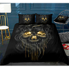 Skull Series 3-Piece Duvet Cover Set Hotel Bedding Sets Comforter Cover with Soft Lightweight Microfiber,  Include 1 Duvet Cover,  2 Pillowcases for Double/Queen/King(1 Pillowcase for Twin/Single)