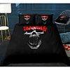 Skull Series Horrible Print 3-Piece Duvet Cover Set Hotel Bedding Sets Comforter Cover with Soft Lightweight Microfiber For Room Decoration(Include 1 Duvet Cover and 1or 2 Pillowcases)