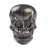 Skull Shape Metal Gas Lighter - Black