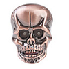 Skull Shape Metal Gas Lighter,  Golden