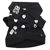 Skull Style Polo T-Shirt for Dogs (XS-XL,  Black)