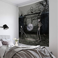Skull Tapestry Art Deco Blanket Curtain Hanging Home Bedroom Living Room Decoration Bohemian Hippie miniinthebox