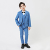Sky Blue Linen / Cotton Blend Ring Bearer Suit - 1 set Includes Coat / Vest / Pants