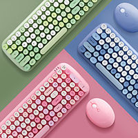 skyscraper candy xr pink girl heart wireless keyboard and mouse set cross-border ebay amazon miniinthebox