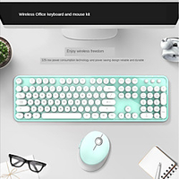 Skyscraper hand wireless keyboard mouse color lipstick girl punk keyboard office set miniinthebox