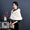 Sleeveless Capes Faux Fur Wedding Shawl Wrap With Fur