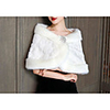 Sleeveless Capes Orlon Wedding Shawl Wrap With Fur