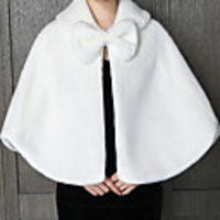 Sleeveless Capes Wool Blends / Orlon Wedding Shawl Wrap / Women