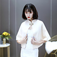 Sleeveless Coats / Jackets / Capes Flannel / Jacquard Party / Evening / Birthday Shawl Wrap / Women