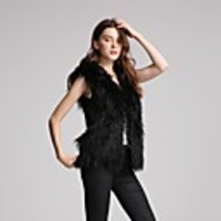 Sleeveless Coats / Jackets Faux Fur Party / Evening / Office / Career Women