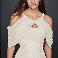 Sleeveless Elegant Chiffon Wedding Party Women