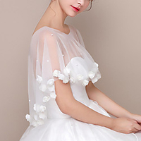 Sleeveless Shawls / Bridal Chinlon Wedding / Party / Evening Shawl Wrap / Women
