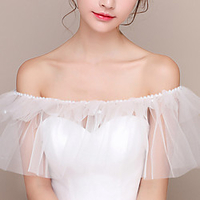 Sleeveless Shawls / Bridal Chinlon Wedding / Party / Evening Shawl Wrap / Women