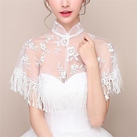 Sleeveless Shawls / Bridal Chinlon Wedding / Party / Evening Shawl Wrap / Women
