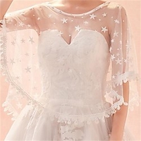Sleeveless Shawls / Bridal Chinlon Wedding / Party / Evening Shawl Wrap / Women