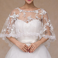 Sleeveless Shawls / Bridal Chinlon Wedding Shawl Wrap / Women