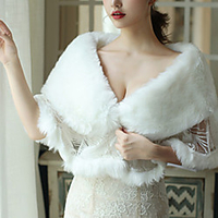 Sleeveless Shawls / Bridal Faux Fur / Imitation Cashmere Wedding / Party / Evening Shawl Wrap / Women