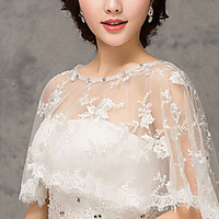 Sleeveless Shawls / Bridal Lace Wedding / Party / Evening Shawl Wrap / Women