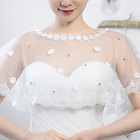Sleeveless Shawls / Bridal Polyester / Rayon(T / R) Wedding / Party / Evening Shawl Wrap / Women