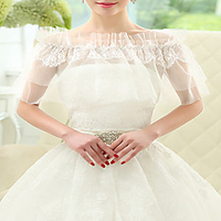 Sleeveless Shawls / Bridal Polyester / Rayon(T / R) Wedding / Party / Evening Shawl Wrap / Women