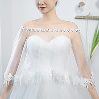 Sleeveless Shawls / Bridal Polyester / Rayon(T / R) Wedding / Party / Evening Shawl Wrap / Women