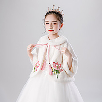 Sleeveless Shawls / Cute Faux Fur Party / Party / Evening Shawl Wrap / Kids