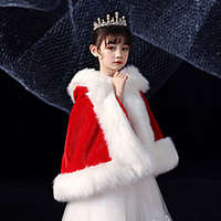 Sleeveless Shawls / Cute Faux Fur Party / Party / Evening Shawl Wrap / Kids