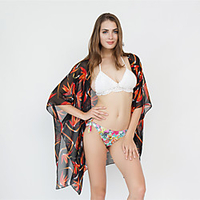 Sleeveless Shawls / Floral Style POLY Honeymoon / Holiday Shawl Wrap / Women