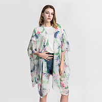 Sleeveless Shawls / Floral Style POLY Honeymoon / Holiday Shawl Wrap / Women