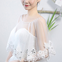 Sleeveless Shawls / Voiles Sheers Polyester / Rayon(T / R) Wedding / Party / Evening Shawl Wrap / Women
