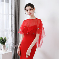 Sleeveless Shawls / Voiles Sheers Tulle Special Occasion / Party / Evening Shawl Wrap / Women